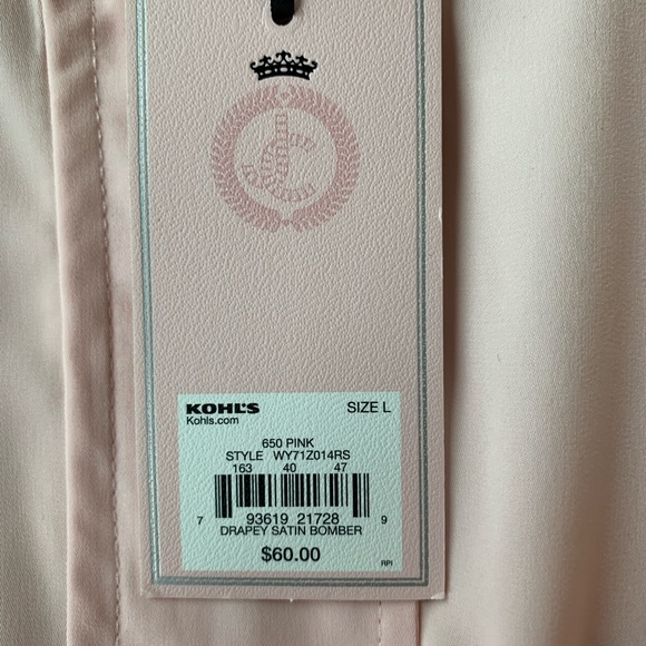 NWT Juicy Couture Drapey Satin Bomber Jacket - Picture 5 of 6